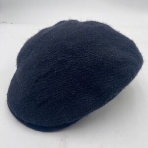 Eddie Doherty Handwoven Tweed Flat Cap Men XL Black 100% Wool Made Ireland Hat